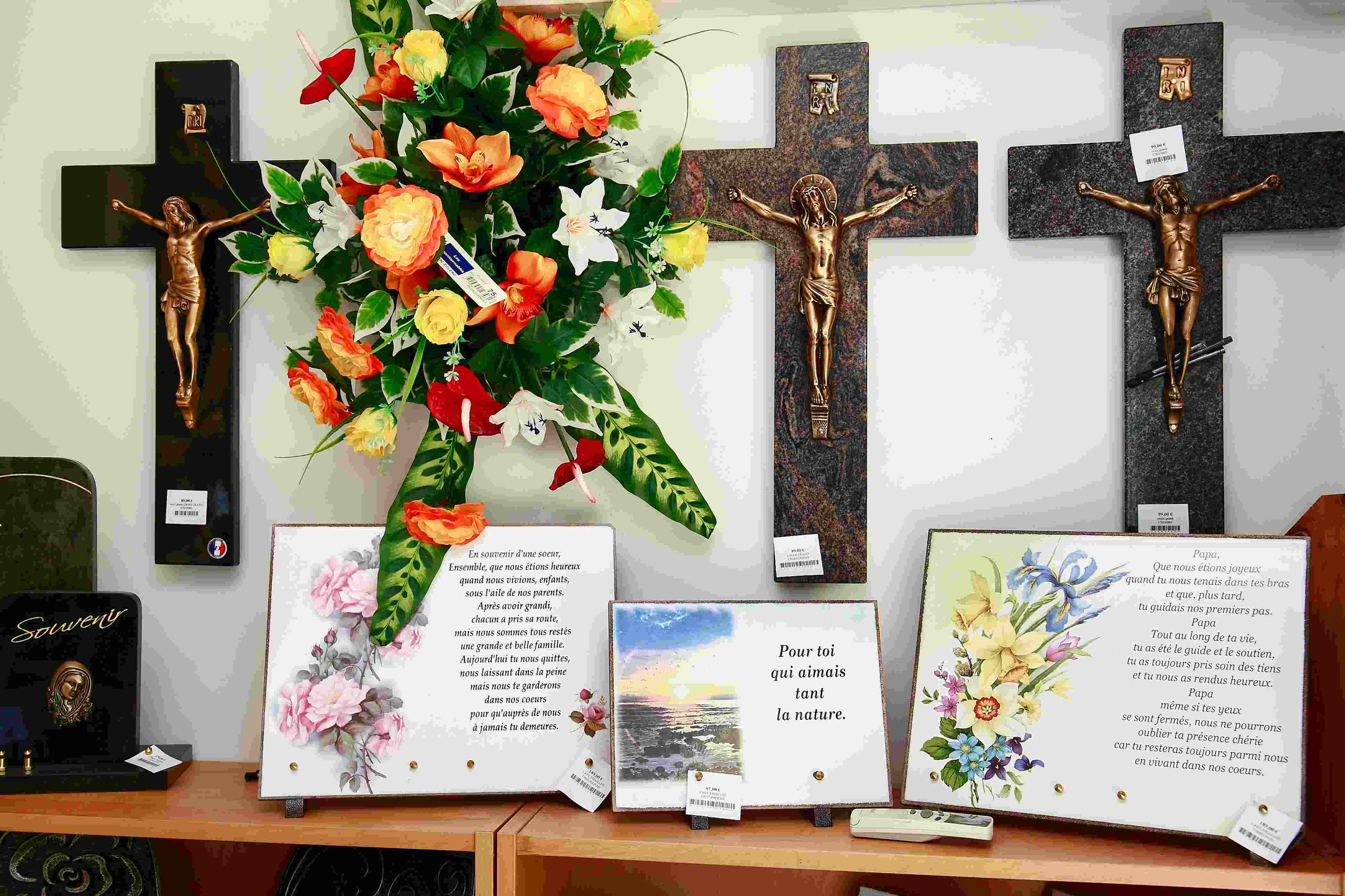differentes articles dans boutique